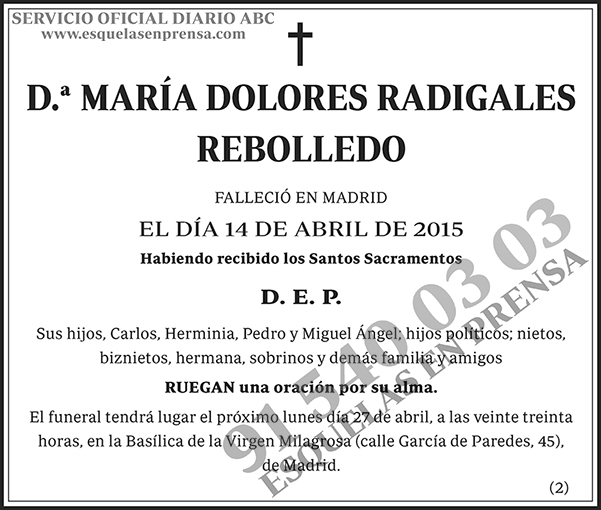 María Dolores Radigales Rebolledo